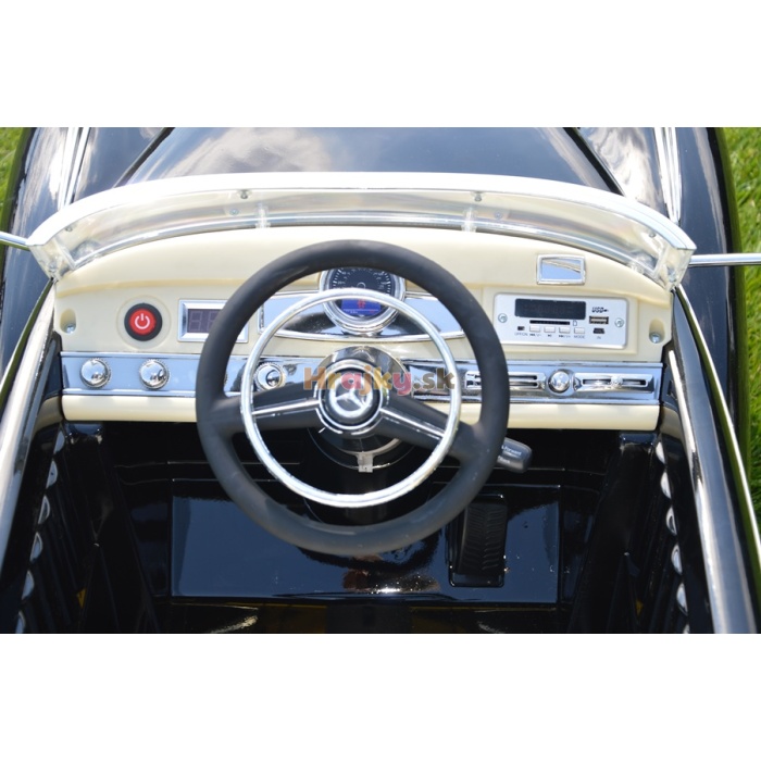 Čierne elektrické Mercedes autíčko 90W s 12V batériou – Obrázok 6