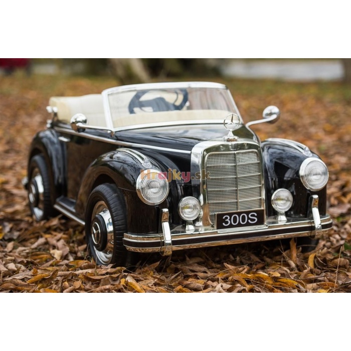Čierne elektrické Mercedes autíčko 90W s 12V batériou – Obrázok 7