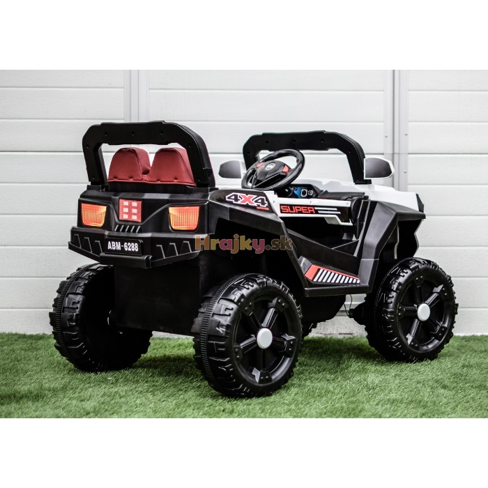 Biele elektrické autíčko Supercar, 4x4, 100W – Obrázok 4
