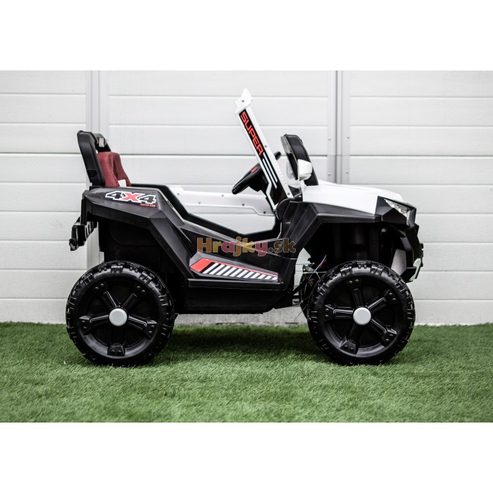 Biele elektrické autíčko Supercar, 4x4, 100W – Obrázok 5