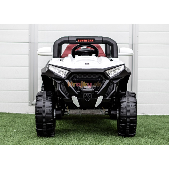 Biele elektrické autíčko Supercar, 4x4, 100W – Obrázok 7