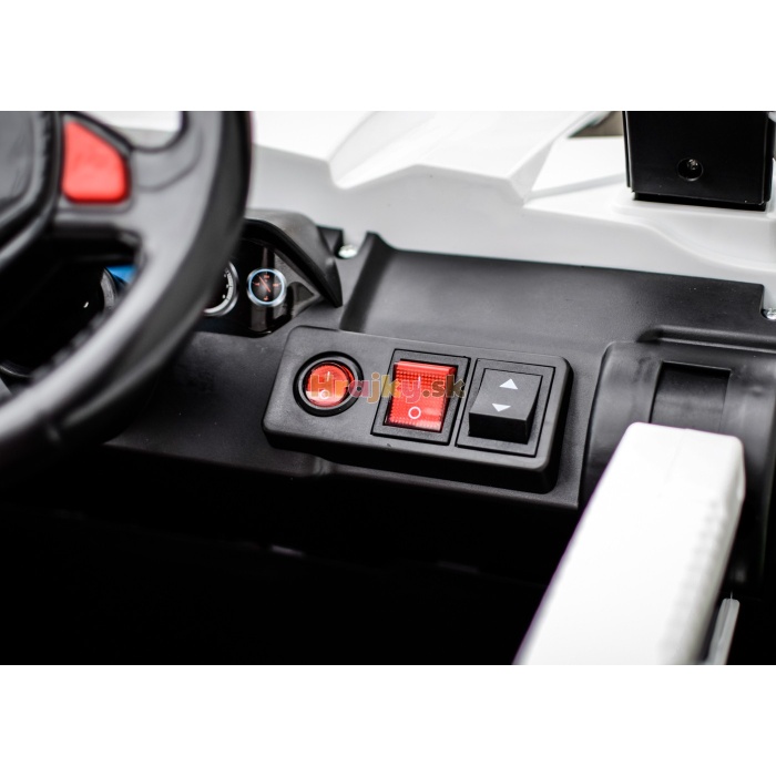 Biele elektrické autíčko Supercar, 4x4, 100W – Obrázok 8