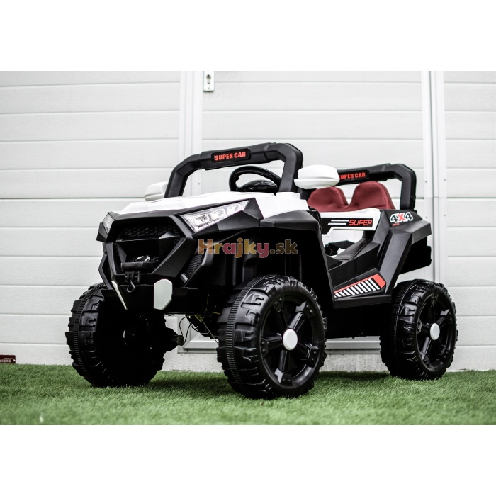 Biele elektrické autíčko Supercar, 4x4, 100W – Obrázok 9