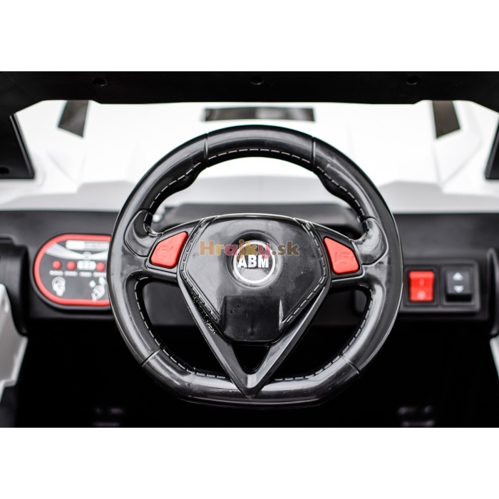 Biele elektrické autíčko Supercar, 4x4, 100W – Obrázok 10