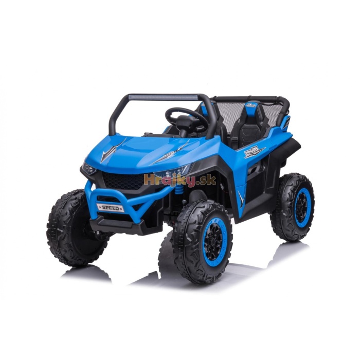 Elektrická štvorkolka, 2 sedadlá, 90W, 12V, bluetooth, modrá - UŽ POSKLADANÁ, NEPOŠKODENÁ, POUŽÍVANÁ NA PROMO VIDEÁ, PRIPRAVENÁ NA VYZDVIHNUTIE!!! – Obrázok 1