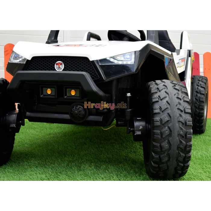 Dvojmiestna biela elektrická bugina, 4x4, 300W, PREMIUM – Obrázok 6