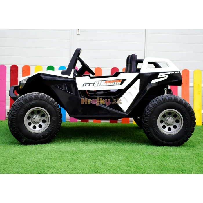 Dvojmiestna biela elektrická bugina, 4x4, 300W, PREMIUM – Obrázok 4