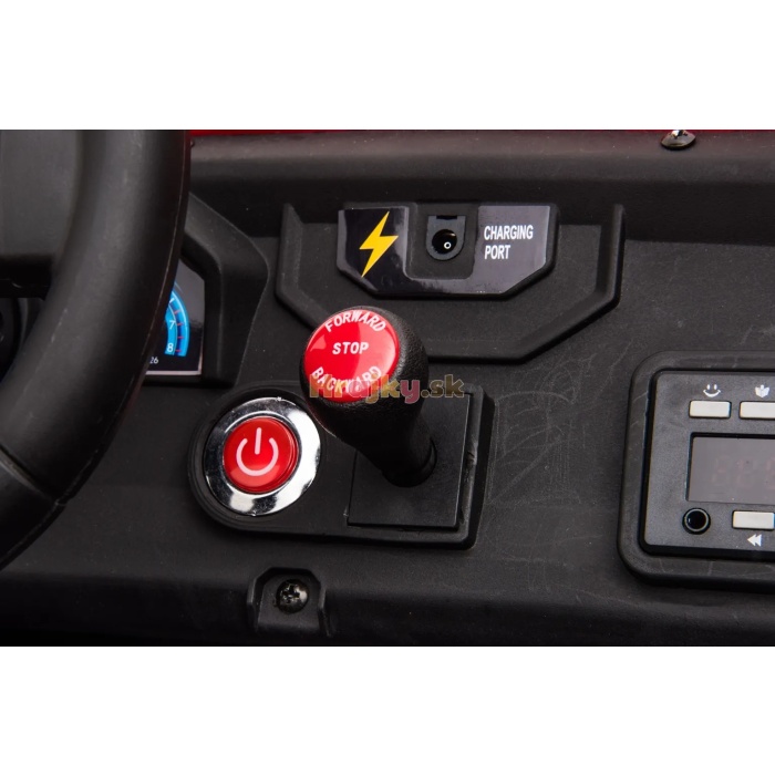 Dvojmiestna biela elektrická bugina, 4x4, 300W, PREMIUM – Obrázok 2