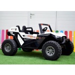 Dvojmiestna biela elektrická bugina, 4x4, 300W, PREMIUM – Obrázok 7