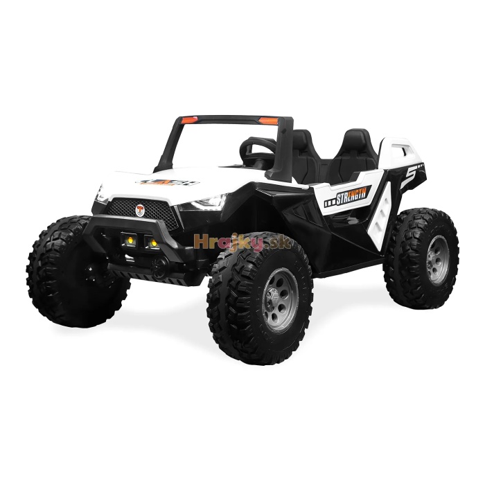 Dvojmiestna biela elektrická bugina, 4x4, 300W, PREMIUM – Obrázok 1