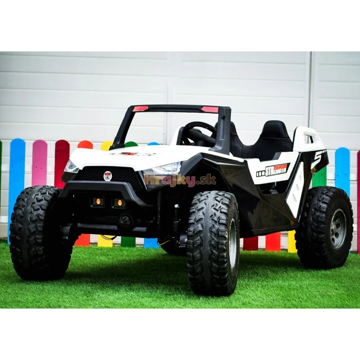 Dvojmiestna biela elektrická bugina, 4x4, 300W, PREMIUM – Obrázok 8