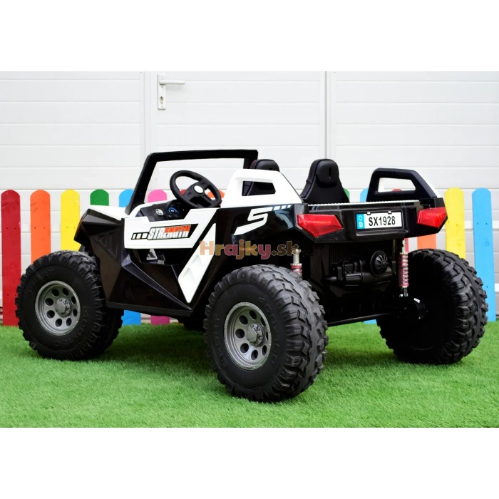 Dvojmiestna biela elektrická bugina, 4x4, 300W, PREMIUM – Obrázok 3